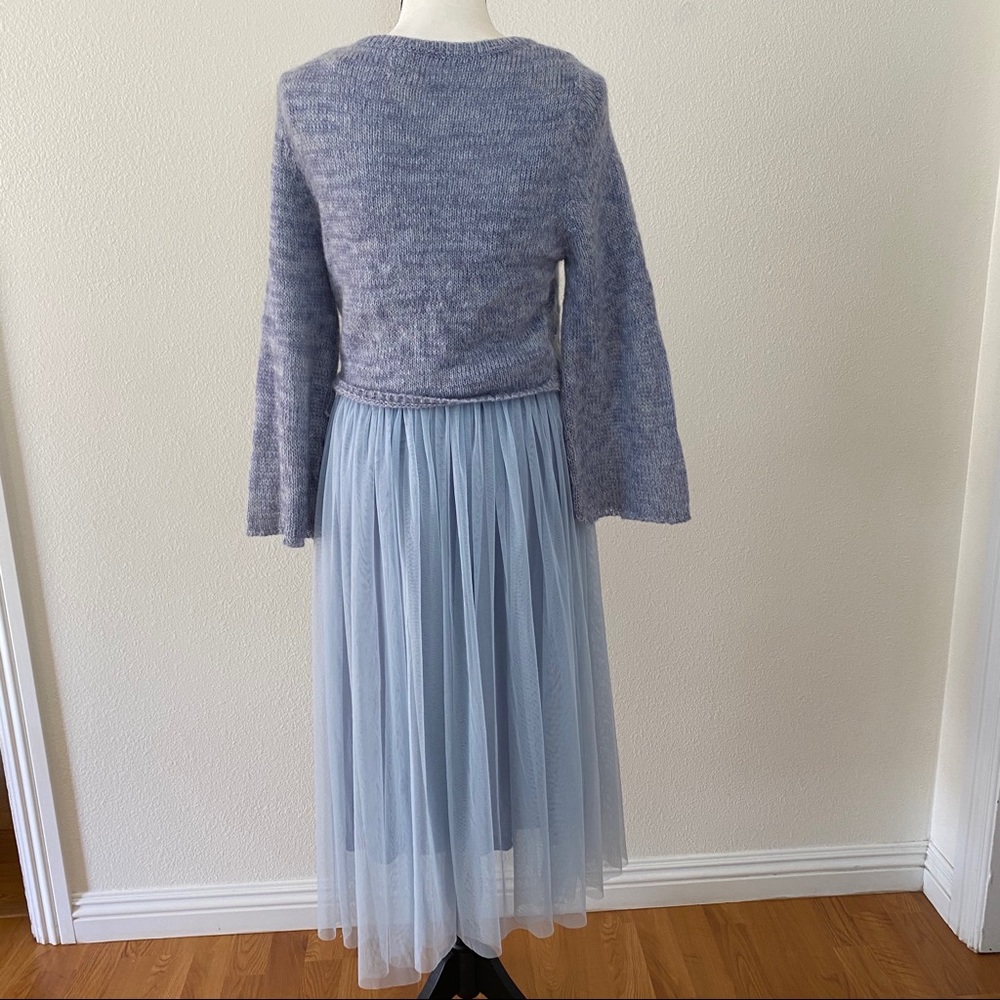 Anthropologie Maeve Layered Arasbeque Dress Blue size L - Picture 4 of 16